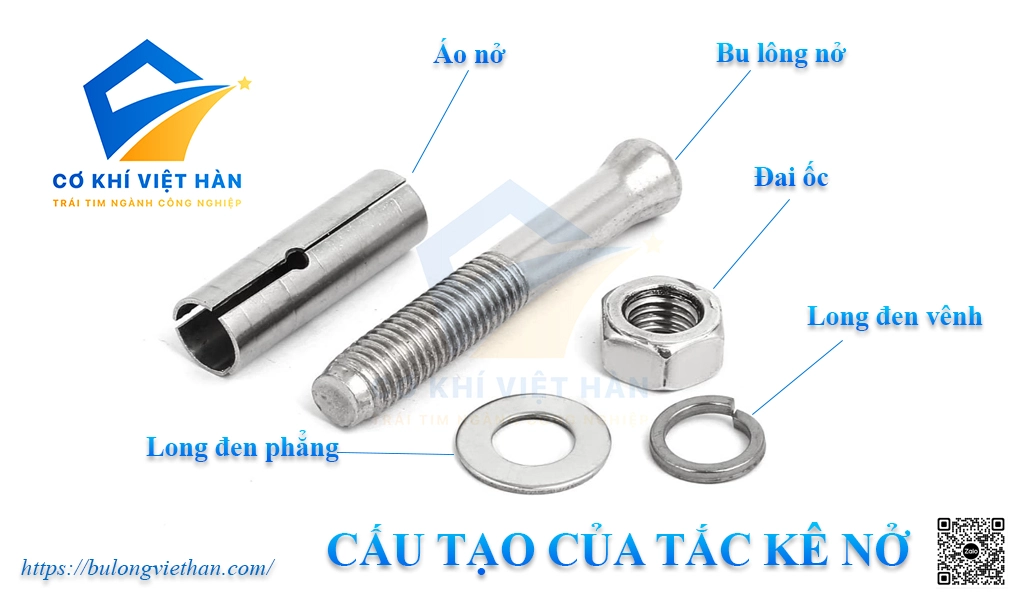 Cấu tạo của tắc kê nở anchor bolt