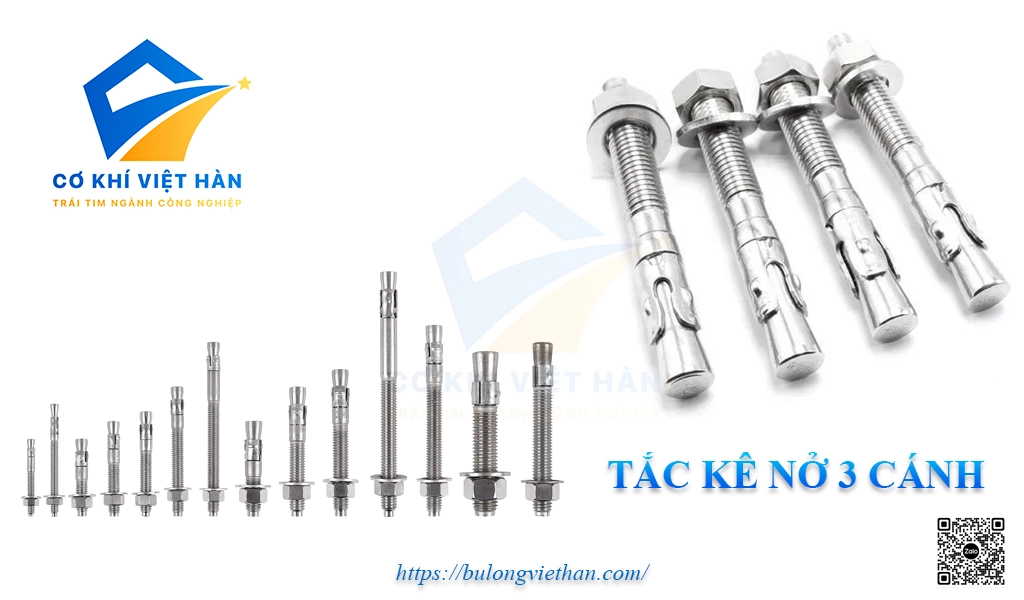 Bu lông nở 3 cánh inox