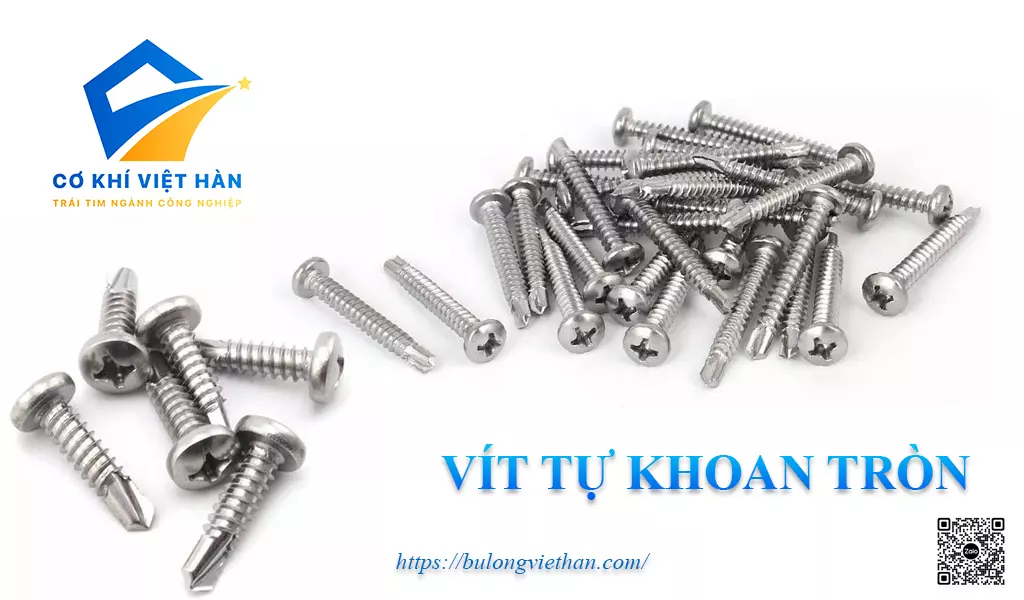 vít inox tự khoan tròn