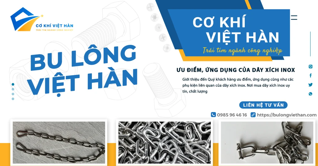 Ưu điểm, ứng dụng của dây xích inox