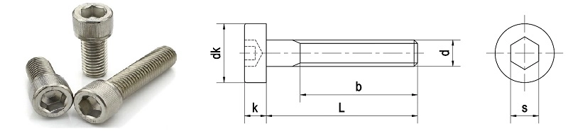 TSKT Bu lông inox lục giác chìm đầu trụ DIN 912